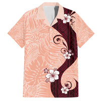 Polynesia Hibiscus Family Matching Summer Maxi Dress and Hawaiian Shirt Rose Bud Curve Motif - Polynesian Pride