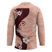 Polynesia Hibiscus Hockey Jersey Rose Bud Curve Motif LT05 - Polynesian Pride