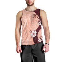 Polynesia Hibiscus Men Tank Top Rose Bud Curve Motif LT05 - Polynesian Pride