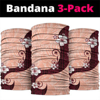 Polynesia Hibiscus Neck Gaiter Rose Bud Curve Motif - Polynesian Pride