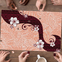 Polynesia Hibiscus Puzzle Rose Bud Curve Motif LT05 - Polynesian Pride