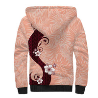 Polynesia Hibiscus Sherpa Hoodie Rose Bud Curve Motif LT05 - Polynesian Pride