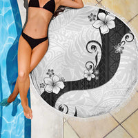 Polynesia Hibiscus Beach Blanket White Curve Motif LT05 - Polynesian Pride