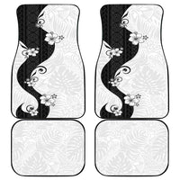 Polynesia Hibiscus Car Mats White Curve Motif LT05 - Polynesian Pride