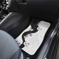 Polynesia Hibiscus Car Mats White Curve Motif LT05 - Polynesian Pride