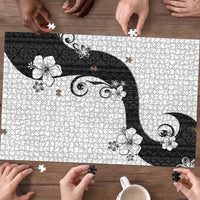 Polynesia Hibiscus Puzzle White Curve Motif LT05 - Polynesian Pride