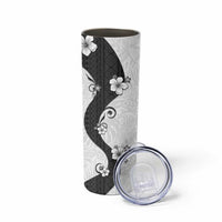 Polynesia Hibiscus Skinny Tumbler White Curve Motif - Polynesian Pride