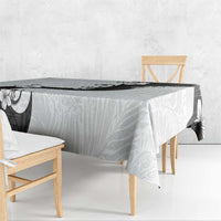 Polynesia Hibiscus Tablecloth White Curve Motif LT05 - Polynesian Pride