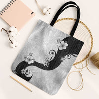 Polynesia Hibiscus Tote Bag White Curve Motif - Polynesian Pride