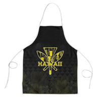 Aloha Hawaii Kahili Apron Kanaka Maoli With Kakau Pattern LT05 Black - Polynesian Pride