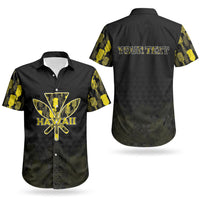 Personalised Aloha Hawaii Kahili Couples Matching Tank Maxi Dress and Hawaiian Shirt Kanaka Maoli With Kakau Pattern LT05 - Polynesian Pride