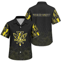 Personalised Aloha Hawaii Kahili Family Matching Long Sleeve Bodycon Dress and Hawaiian Shirt Kanaka Maoli With Kakau Pattern LT05 Son's Shirt Black - Polynesian Pride