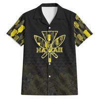 Personalised Aloha Hawaii Kahili Hawaiian Shirt Kanaka Maoli With Kakau Pattern LT05 Black - Polynesian Pride