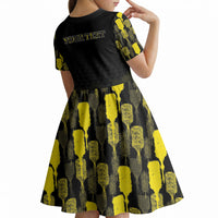 Personalised Aloha Hawaii Kahili Kid Short Sleeve Dress Kanaka Maoli With Kakau Pattern LT05 - Polynesian Pride