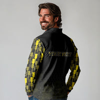 Personalised Aloha Hawaii Kahili Long Sleeve Polo Shirt Kanaka Maoli With Kakau Pattern LT05 - Polynesian Pride