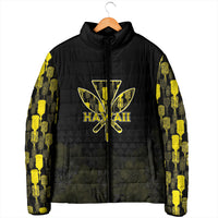 Personalised Aloha Hawaii Kahili Padded Jacket Kanaka Maoli With Kakau Pattern LT05 - Polynesian Pride