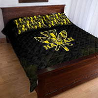 Aloha Hawaii Kahili Quilt Bed Set Kanaka Maoli With Kakau Pattern LT05 - Polynesian Pride