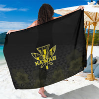 Aloha Hawaii Kahili Sarong Kanaka Maoli With Kakau Pattern LT05 One Size 44 x 66 inches Black - Polynesian Pride