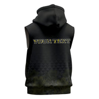 Personalised Aloha Hawaii Kahili Sleeveless Hoodie Kanaka Maoli With Kakau Pattern LT05 - Polynesian Pride