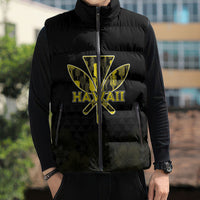 Personalised Aloha Hawaii Kahili Sleeveless Puffer Jacket Kanaka Maoli With Kakau Pattern LT05 - Polynesian Pride