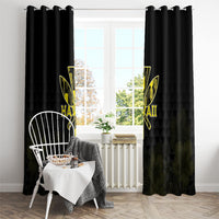Aloha Hawaii Kahili Window Curtain Kanaka Maoli With Kakau Pattern LT05 - Polynesian Pride