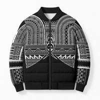 Philippines Igorot Tribal Inspired Bomber Puffer Jacket Black Version LT05 Unisex Black - Polynesian Pride