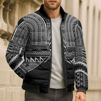 Philippines Igorot Tribal Inspired Bomber Puffer Jacket Black Version LT05 - Polynesian Pride
