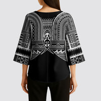 Philippines Igorot Tribal Inspired Kimono Sleeve Blouse Black Version LT05 - Polynesian Pride