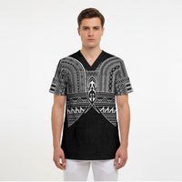 Philippines Igorot Tribal Inspired Scrub Top Black Version LT05 - Polynesian Pride