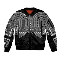 Philippines Igorot Tribal Inspired Sleeve Zip Bomber Jacket Black Version LT05 Unisex Black - Polynesian Pride