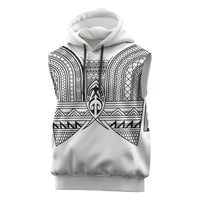 Philippines Igorot Tribal Inspired Sleeveless Hoodie White Version LT05 White - Polynesian Pride
