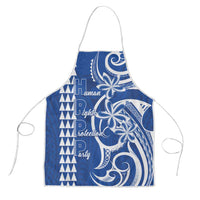 Samoa HRPP Party Apron Polynesian Pattern LT05 Blue - Polynesian Pride