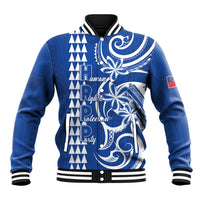 Samoa HRPP Party Baseball Jacket Polynesian Pattern LT05 Unisex Blue - Polynesian Pride