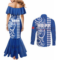 Samoa HRPP Party Couples Matching Mermaid Dress and Long Sleeve Button Shirt Polynesian Pattern LT05 - Polynesian Pride
