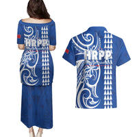 Samoa HRPP Party Couples Matching Puletasi and Hawaiian Shirt Polynesian Pattern LT05 - Polynesian Pride