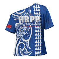 Samoa HRPP Party Cross Shoulder Shirt Polynesian Pattern LT05 - Polynesian Pride