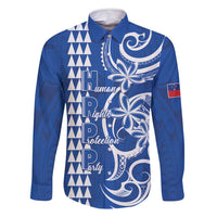 Samoa HRPP Party Family Matching Long Sleeve Bodycon Dress and Hawaiian Shirt Polynesian Pattern - Polynesian Pride