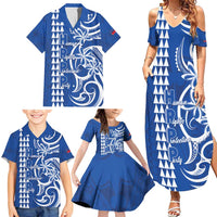Samoa HRPP Party Family Matching Summer Maxi Dress and Hawaiian Shirt Polynesian Pattern - Polynesian Pride