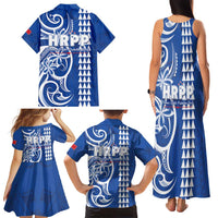 Samoa HRPP Party Family Matching Tank Maxi Dress and Hawaiian Shirt Polynesian Pattern - Polynesian Pride