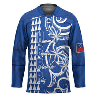 Samoa HRPP Party Hockey Jersey Polynesian Pattern LT05 Unisex Blue - Polynesian Pride