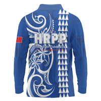 Samoa HRPP Party Long Sleeve Polo Shirt Polynesian Pattern LT05 - Polynesian Pride