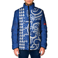 Samoa HRPP Party Padded Jacket Polynesian Pattern LT05 Men Blue - Polynesian Pride