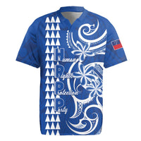 Samoa HRPP Party Rugby Jersey Polynesian Pattern LT05 Blue - Polynesian Pride