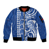 Samoa HRPP Party Sleeve Zip Bomber Jacket Polynesian Pattern - Polynesian Pride