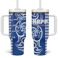 Samoa HRPP Party Tumbler With Handle Polynesian Pattern - Polynesian Pride