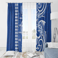 Samoa HRPP Party Window Curtain Polynesian Pattern - Polynesian Pride