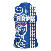 Samoa HRPP Party Women Sleeveless Polo Shirt Polynesian Pattern LT05 - Polynesian Pride