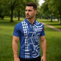 Samoa HRPP Party Zipper Polo Shirt Polynesian Pattern LT05 - Polynesian Pride
