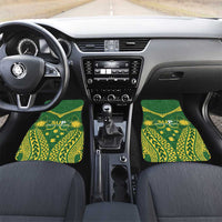 Samoa SUP Car Mats Samoan Coat Of Arms LT05 Set 2pcs - Front Green - Polynesian Pride
