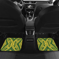 Samoa SUP Car Mats Samoan Coat Of Arms LT05 Set 2pcs - Back Green - Polynesian Pride